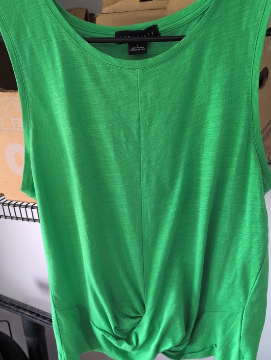 Sanctuary Tops - Bright Green Sleeveless Twist-Hem Women's Top
